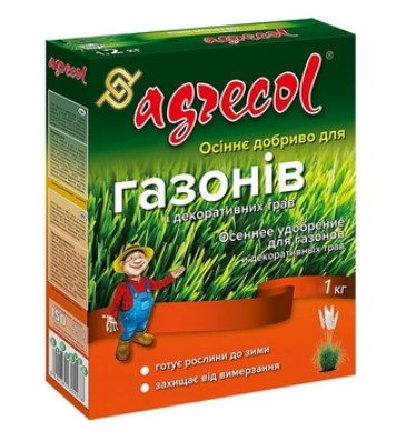 Добриво для газонів  ОСІНЬ 1кг, 0-8-30, Agrecol